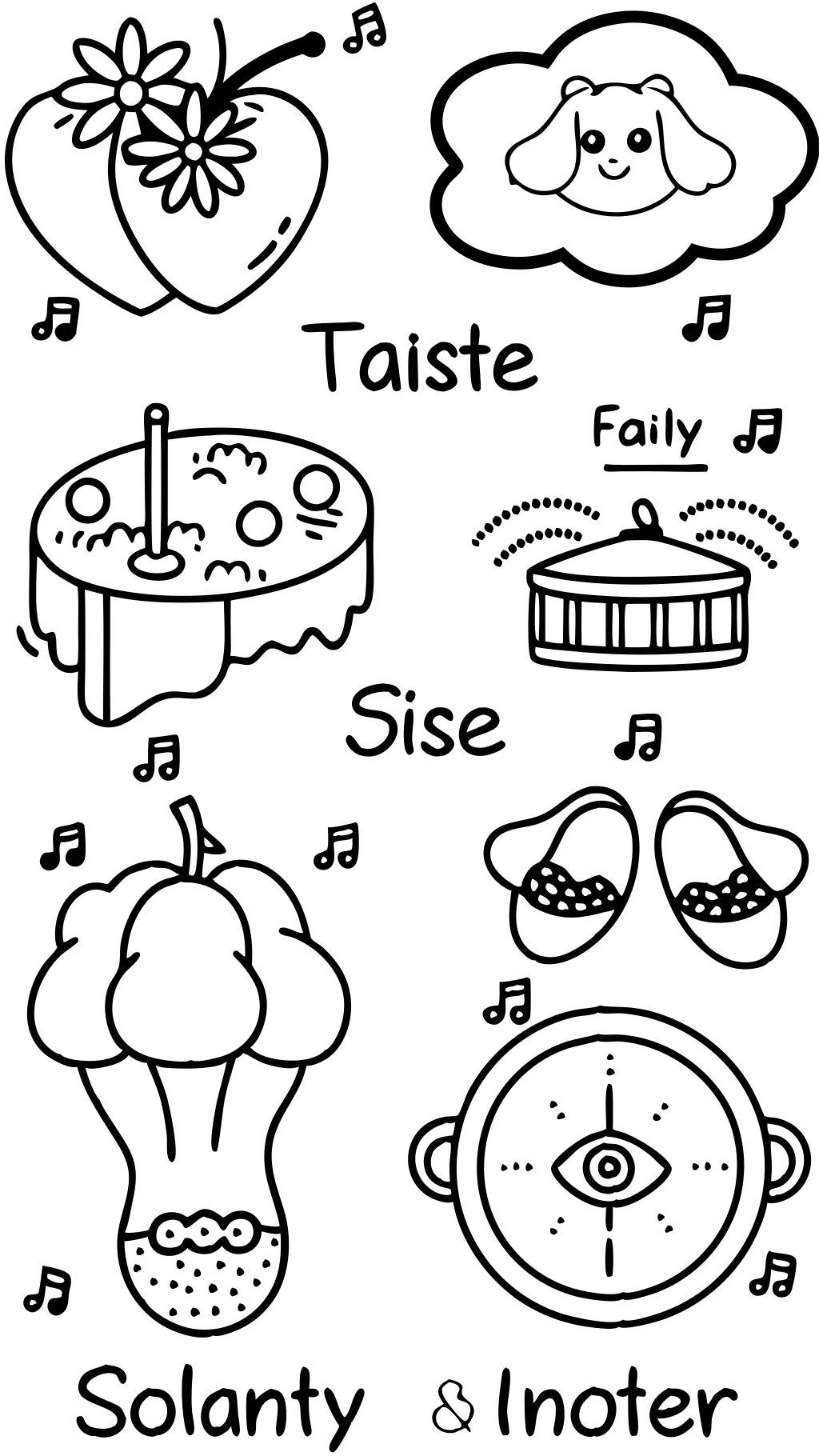 coloring pages for five senses